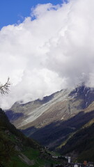 Fototapeta premium Valleys and clouds in Zermatt, Switzerland