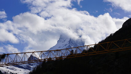 The Matterhorn shrouded in clouds