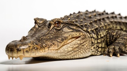Naklejka premium Alligator on a white background, Generative AI, Generative, AI