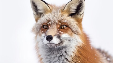 Fototapeta premium Fox on a white background, Generative AI, Generative, AI