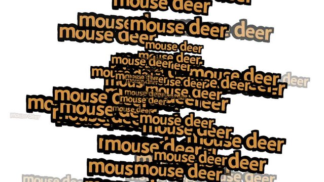 animated video scattered with the words MOUSE DEER on a white background