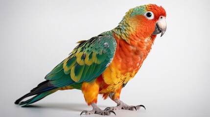 Parrot on a white background, Generative AI, Generative, AI