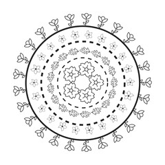 Mandala design for coloring book