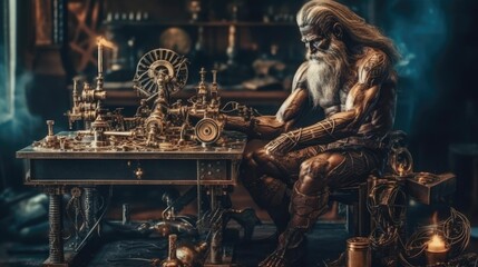 Forger of the Gods: Hephaestus, the Mighty God of Blacksmiths and Artisans by Generative AI