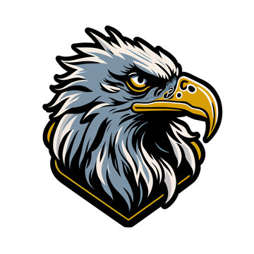 Old School American Football and Basketball Teams Unite with a Powerful Wild Eagle Mascot Logo! - Transparent Background PNG, Vector