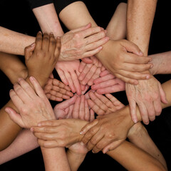 diversity and inclusion hands of peace.  women uniting for social justice 