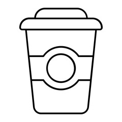 Coffee Cup Thin Line Icon