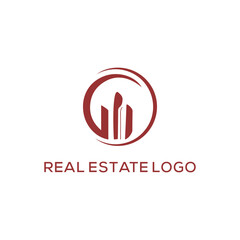 Fototapeta premium logo design for a Real Estate Company on white background
