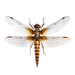 dragonfly side view , isolated on transparent background cutout