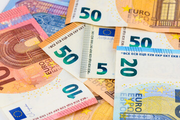 Fototapeta na wymiar background of euro banknotes cash studio professional 13