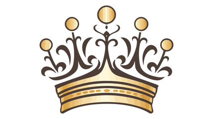 Crown Icon in trendy flat style isolated on white background. Vector illustration