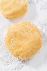 Panda shaped shortbread cookies with chocolate icing