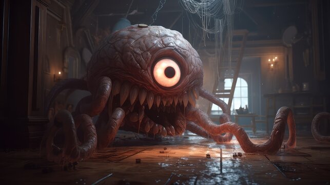 image generated by artificial intelligence, You wake up in a nightmare world where all your worst nightmares have come true. You will have to fight your fears and find a way to escape