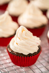 Chocolate peppermint cupcakes