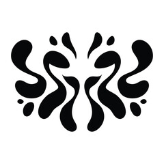 Obraz premium Tattoo tribal vector illustration. Inkblot tattoo shape