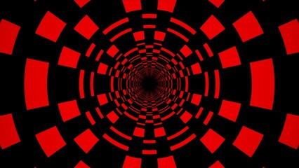 Red Checker Pattern Tunnel Background