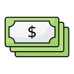 Money Line Color Icon