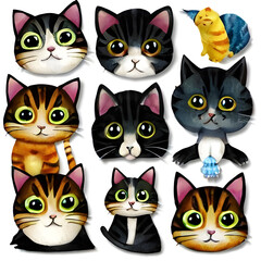 cat sticker pack 3 - finn