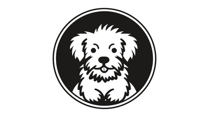Dog logo silhouette. Vector pet icon isolated on white background