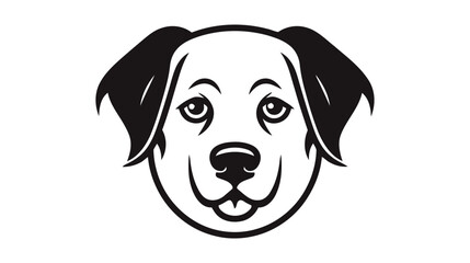 Dog logo silhouette. Vector pet icon isolated on white background