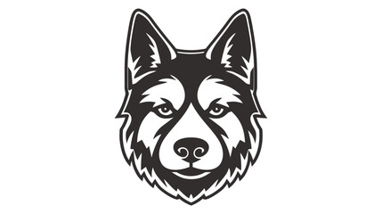 Dog logo silhouette. Vector pet icon isolated on white background