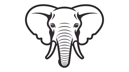Vector elephant logo. Elephant icon on white background