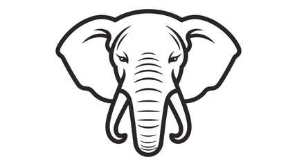 Vector elephant logo. Elephant icon on white background