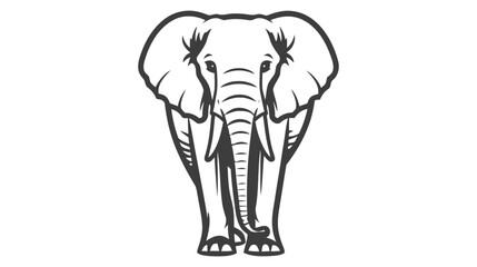 Vector elephant logo. Elephant icon on white background