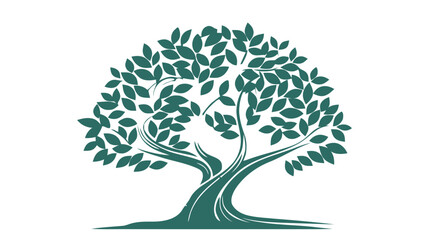 Fototapeta premium Tree logo on white background. Vector illustration