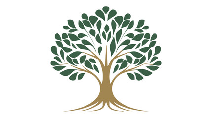 Tree logo on white background. Vector illustration