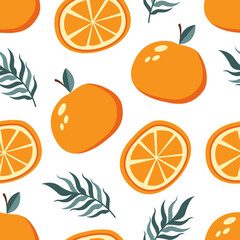 Vector oranges pattern design