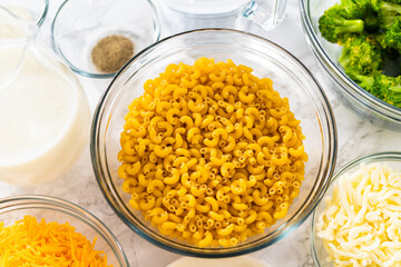 Macaroni and cheese with broccoli