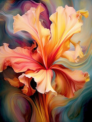 Fototapeta na wymiar Stunning flower art illustration background. Generative AI.