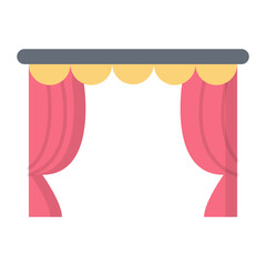 Curtains Flat Icon