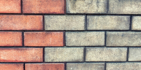 Close up of brick wall, example of facing material