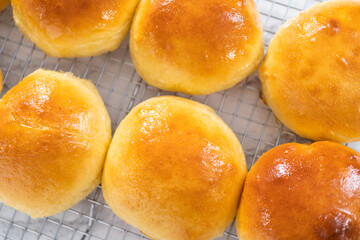 Baking brioche buns