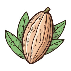 Fresh organic nut snack illustration