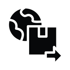 Obraz premium export glyph icon illustration vector graphic