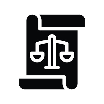 legal glyph icon illustration vector graphic