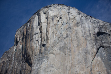 Yosemite NP, CA, USA - March 29, 2022:  Majestic views of granite formations, waterfalls, lakes and streams located within this popular destination.