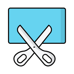 Cutting Line Color Icon