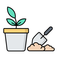 Gardening Line Color Icon