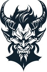 A demon vector image can be described as a visually striking and ominous representation of a malevolent supernatural being. The image may feature a creature with sharp, angular features, and dark, twi