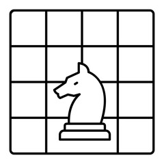 Chess Thin Line Icon