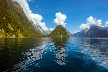 Summer in Milford Sound, Fiordland National Park, New Zealand