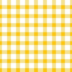Gingham seamless pattern, yellow and white Can be used to decorate fashion clothes. Bedding, curtains, tablecloths