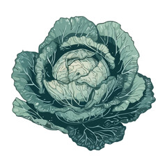 Organic cabbage fresh leaves