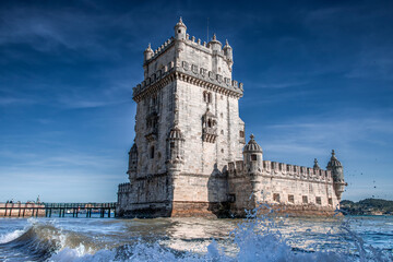 Fototapeta na wymiar Belem tower. Torre de Belém. Monument. Lisbon, Portugal, Europe