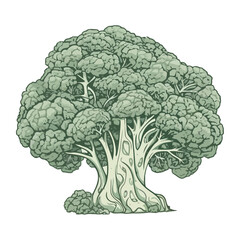 Organic fresh broccoli vegetable