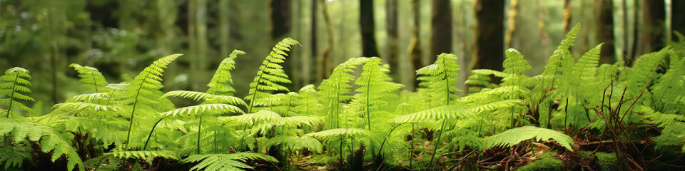 ferns in the woods 